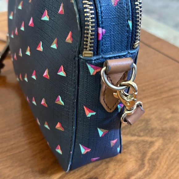 Fossil Airplane Crossbody Bag | Geometric Airplane Print | Leather Strap - Picture 4 of 9